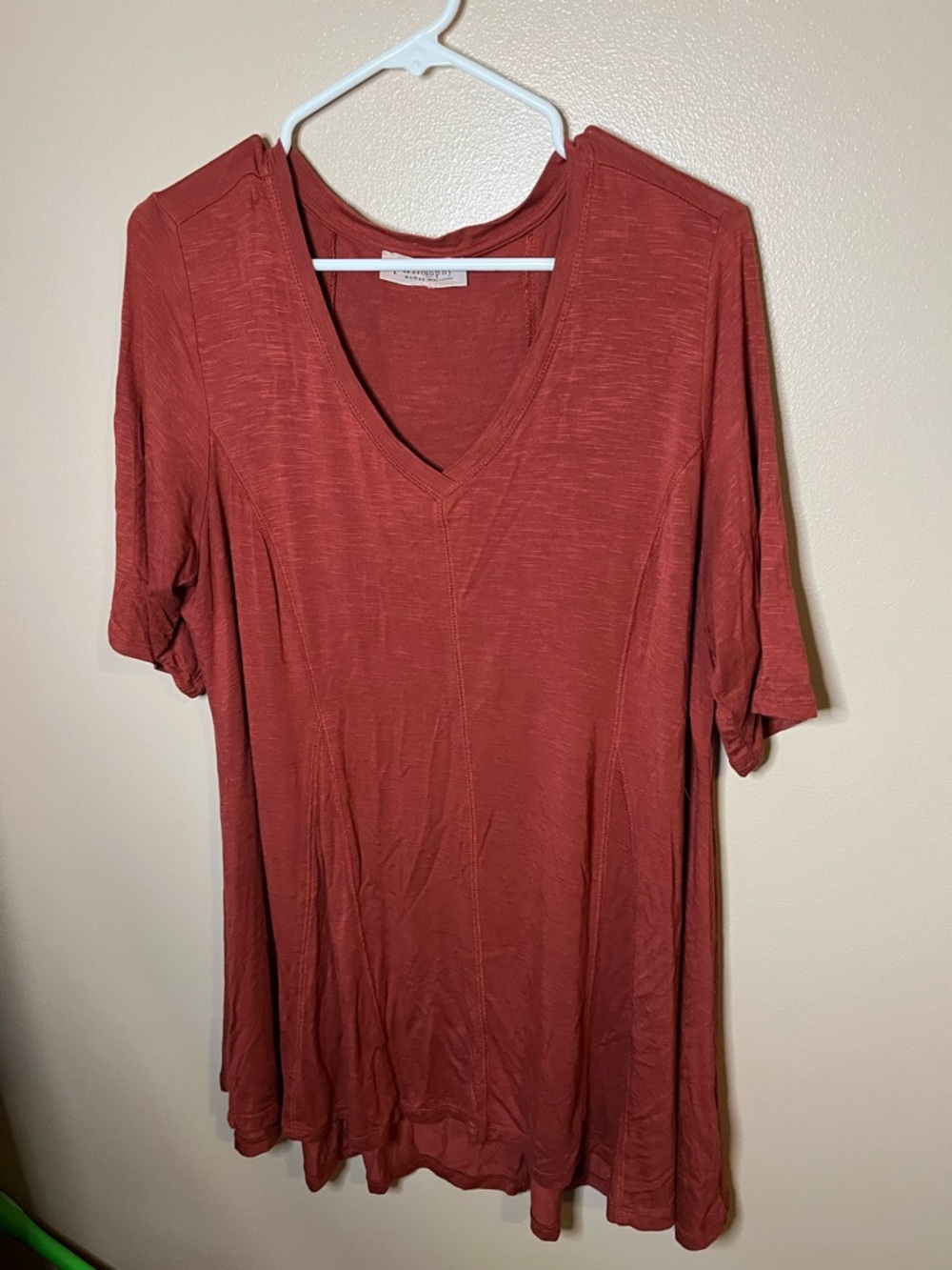 Philosophy Rust V-Neck Short Sleeve Tunic